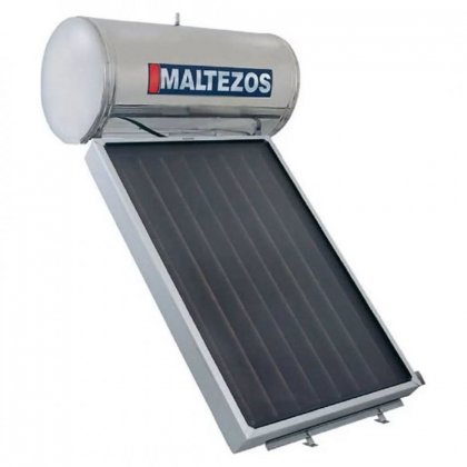 ΗΛΙΑΚΟΣ ΘΕΡΜΟΣΙΦΩΝ MALTEZOS H 125L SAC 100x150 1,5 m²  Διπλής Ενέργειας INOX (3τμχ) 21.40.124