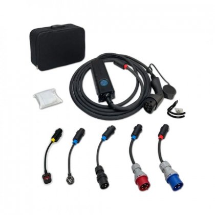 ΦΟΡΤΙΣΤΗΣ ΗΛΕΚΤΡΙΚΩΝ ΟΧΗΜΑΤΩΝ EM2GO Portable EV Charger up to 24A 16kW Type 2 with 4 adaptors 16kW c