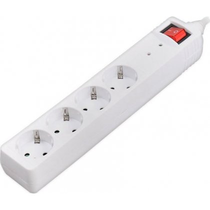 ΠΟΛΥΠΡΙΖΟ  SPSW401 4Θ WHITE SURGE PROTECTION SONORA