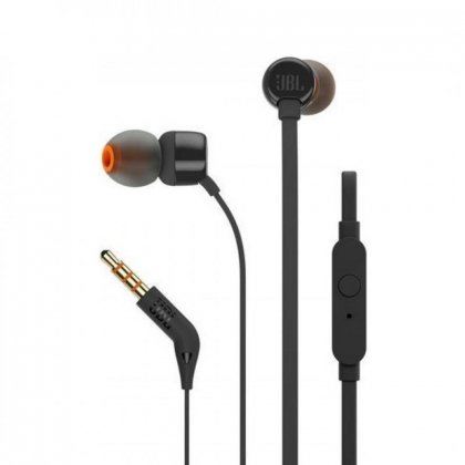 ΑΚΟΥΣΤΙΚΑ T110 IN-EAR UNIVERSAL 1-BUTTON MIC REMOTE BLACK JBL