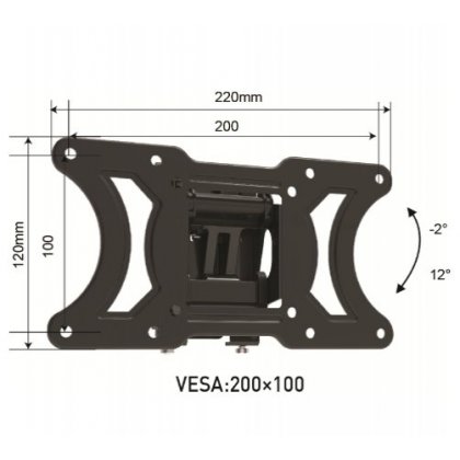 ΒΑΣΗ TV OSM-7825 ΓΙΑ 10-32, 20Kg,200x100 OSIO