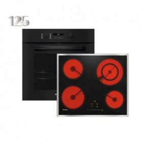 SET ΦΟΥΡΝΟΣ & ΕΣΤΙA MIELE H 2861-1 BP BLACK + KM 6520 FR (12432440+10881980)